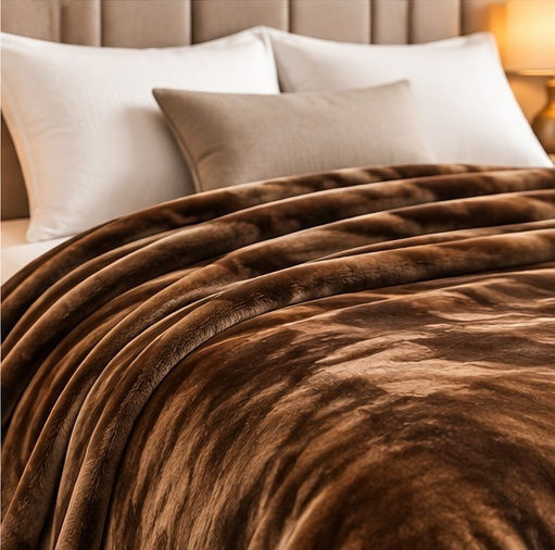 Decotelia Single Blanket 160x240 cm Coffee Brown