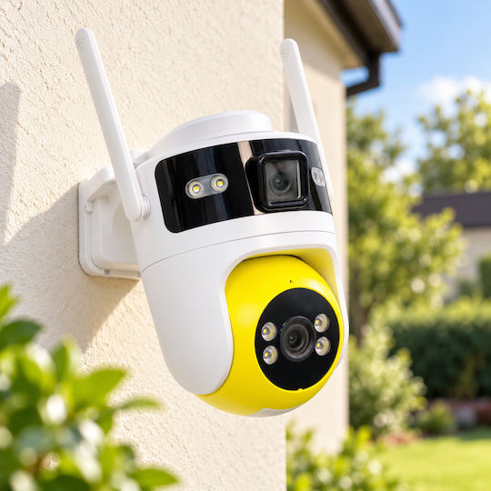 Q-S5 PRO IP Dual Wi-Fi 8K Waterproof Yellow Surveillance Camera