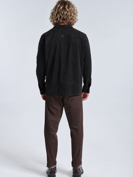 Мъжки дънки Slim Fit в кафяв цвят