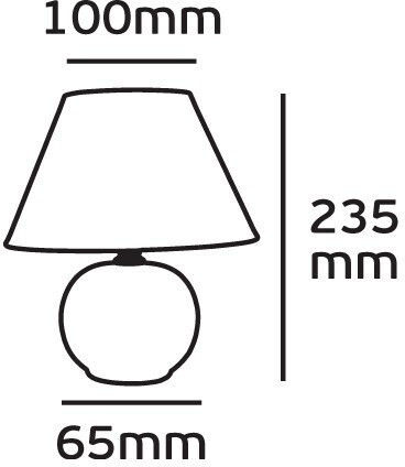 VK Lighting Ceramic Table Lamp for Socket E14 with Yellow Shade and Base