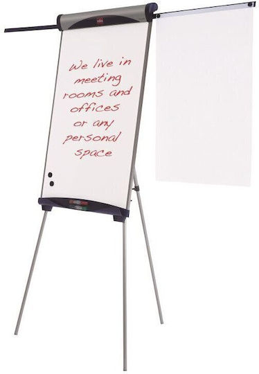 Nobo Impression Pro Flipchart Lacquered Steel Extendable Arms Tripod Magnetic + Marker White Tray
