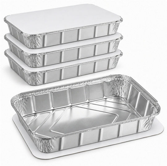 Food Pack Recipient de Aluminiu Paralelogram Nr. 131 (4buc)