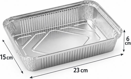 Food Pack Recipient de Aluminiu Paralelogram Recipientele de alimente din aluminiu (en-gros) (4buc)