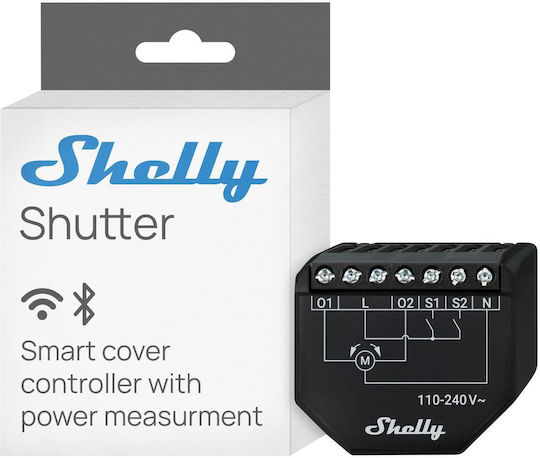 Shelly Shutter Smart Switch Wi-Fi, Bluetooth & RF 16A 080718