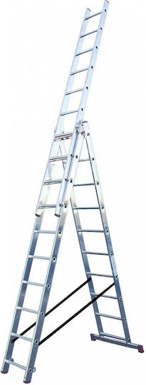Krause Vielfachzweckleiter aus Aluminium 3x7 mit maximaler Höhe von 5.1m