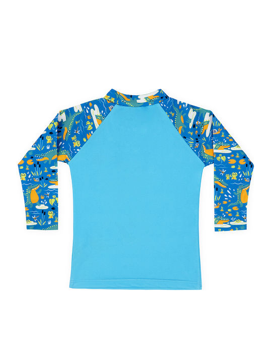 Splash About Kids Swimsuit Rashguard with Long Sleeves Light Blue