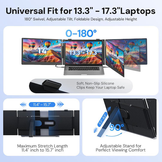 IPS Φορητό Monitor 14" FHD 1920x1080 Μπλε