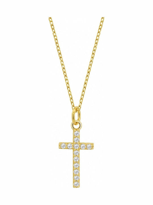 Lotus Watches Silver Gold Plated Cross