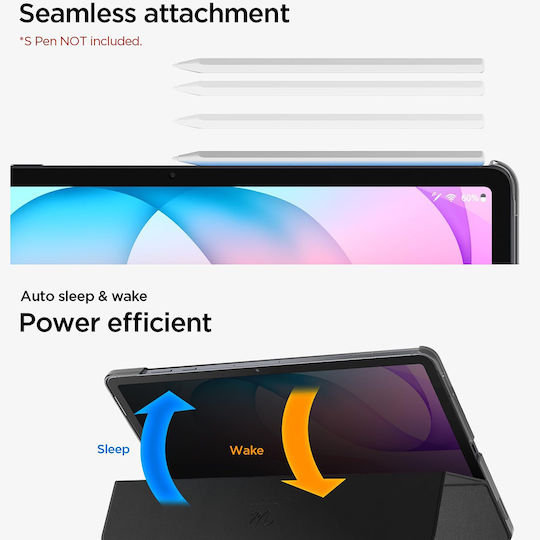 Spigen Liquid Air Folio Flip Cover Μαύρη (Samsung Galaxy Tab S12+)