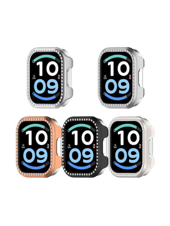 Schutzhülle Redmi Watch 6 Active Diamond Half Coverage Hollow PC Uhr Schwarz