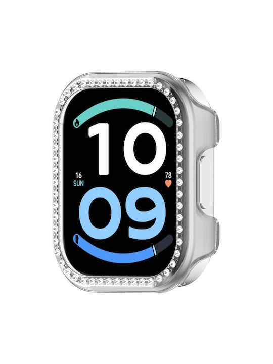 Redmi Watch 6 Active Diamond Half Coverage Hollow Pc Watch Schutzhülle Silber
