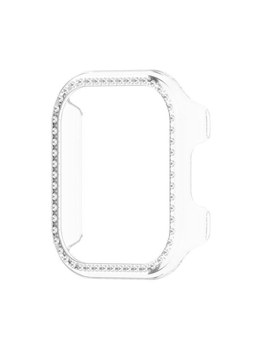 Redmi Watch 6 Active Diamant-Halbabdeckung Hohle PC-Uhrenschutzhülle Transparent