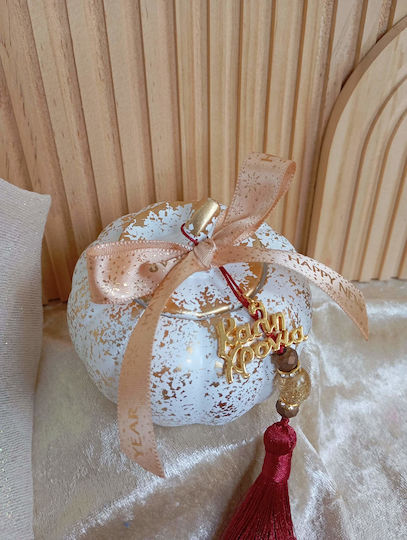 By Anastasia's Art Creations Handmade Pumpkin Lucky Charm Red Ceramic