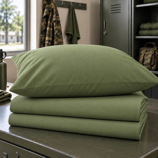 Astron Italy Single Bed Set 2 Pieces 160x250cm Khaki Astron Italy Single Bed Set 2 Pieces 160x250cm Khaki