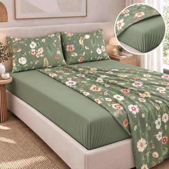 Astron Italy Ortensia Single Bed Sheet Set 175x260cm Dusty Rose (3pcs)