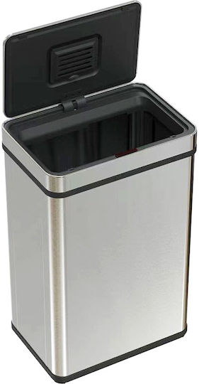 Rovotec Stainless Steel Waste Bin with Sensor 60 L Grey