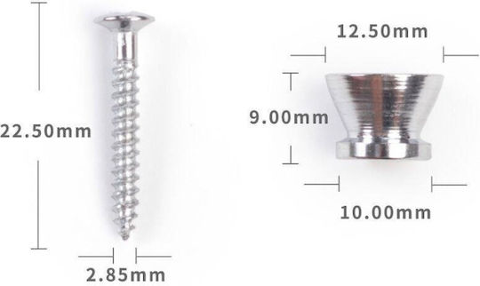 Kera Audio Catarame de curea pentru bas, de culoare argintie