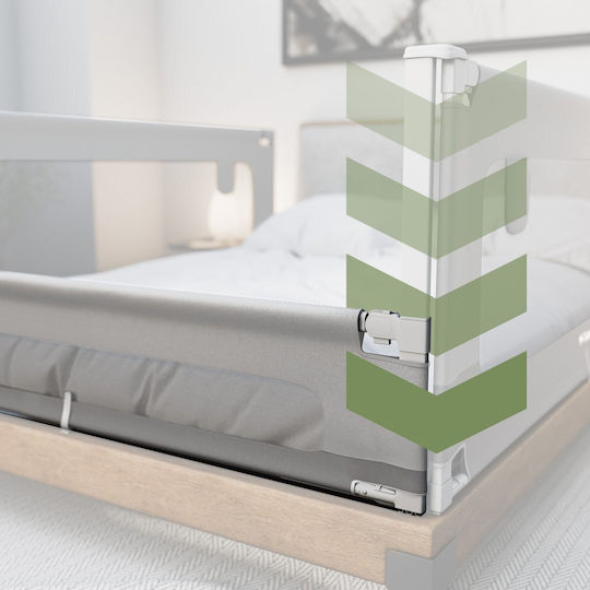 Tulano Foldable Metal Bed Rail Guard in Grey 160 cm
