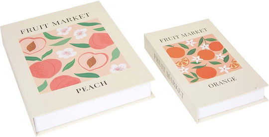 Set of Decorative Paper Boxes in Book Shape 2 Pcs