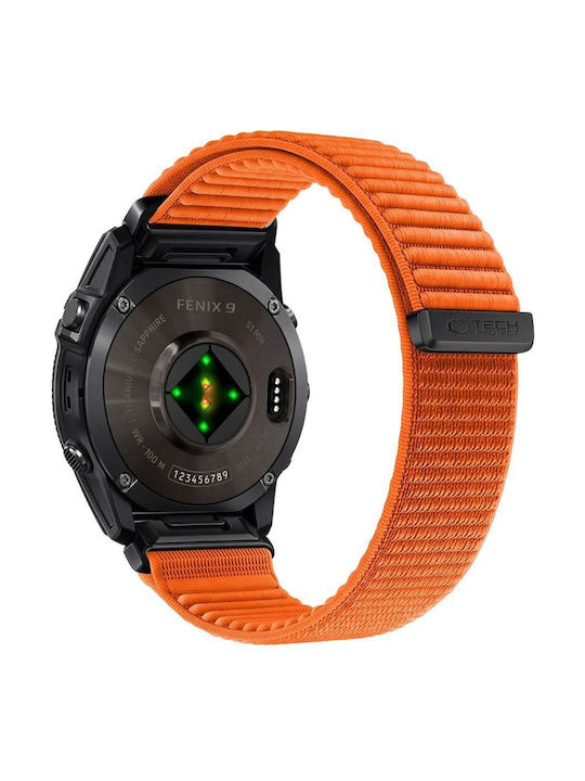 Tech-Protect Nylonloop за Garmin Fenix 5x 5x Plus 6x 6x Pro 7x 8 8 Pro 9 9 Pro 51 Mm, сигнално оранжев 5906302388349
