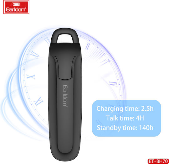 ET-BH70 Earbud Bluetooth Handsfree Ακουστικό Μαύρο