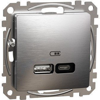 Schneider Electric Single Power Socket Silver