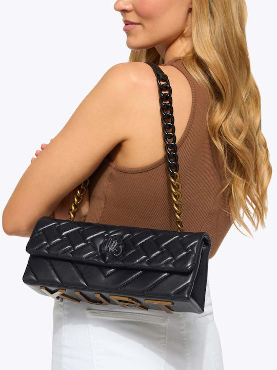 Kensington Leather Women's Flap Bag Black