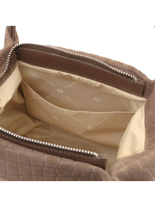 Cocoon Leather Women's Tote Bag Suede Dark Ash Grey