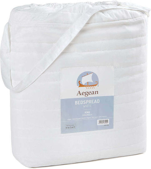 Aigaion Single Coverlet White 160x230cm