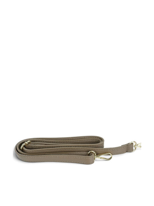 Leather Women's Tote Bag Taupe Scuro