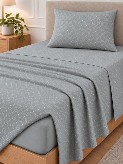 Astron Italy Giulia Super-Double Bed Sheet Set 245x260cm Blue (4pcs)