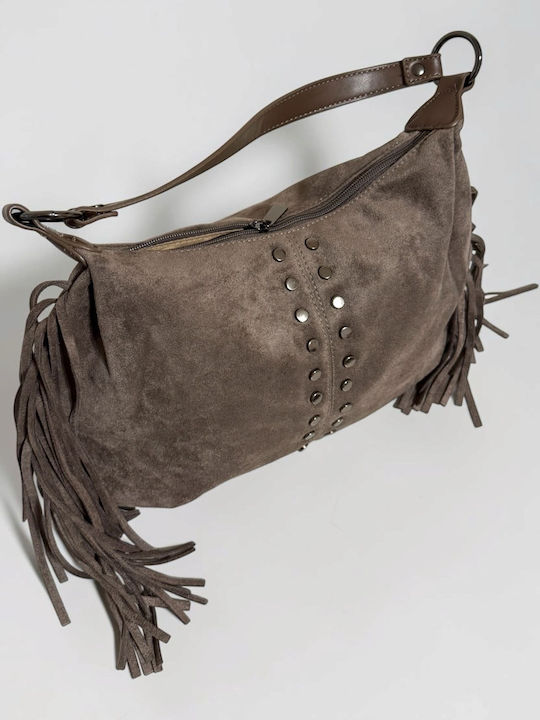 Knitted Women's Hobo Bag Suede Puro