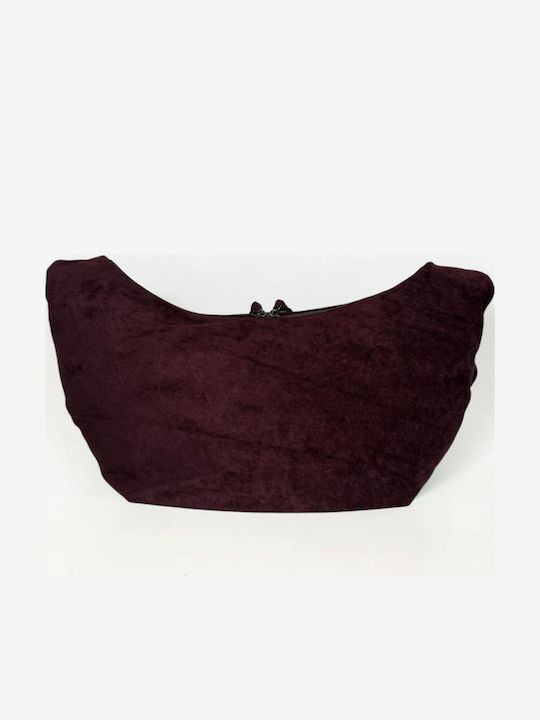 Eliza Women's Hobo Bag Suede Burgundy