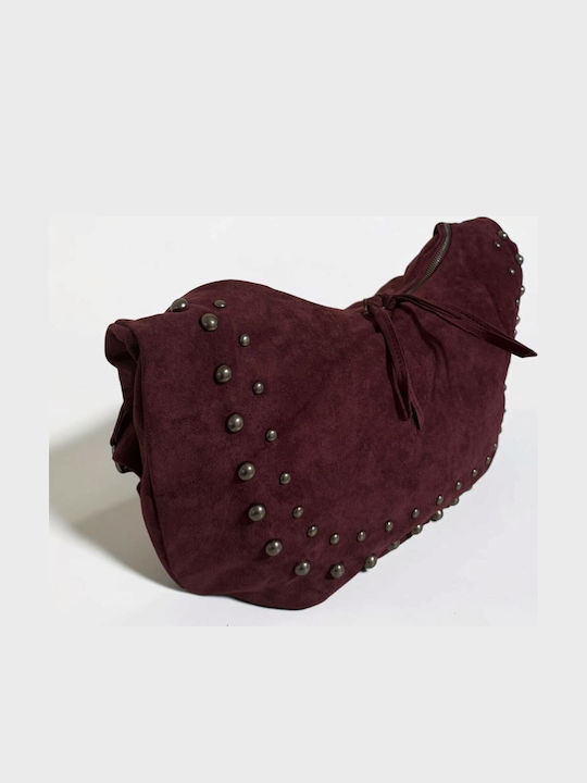 Eliza Women's Hobo Bag Suede Burgundy