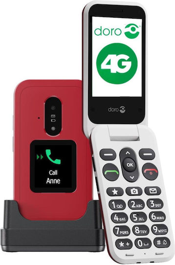 Leva E30 Einzeln SIM Handy mit Tasten Rot-Weiß