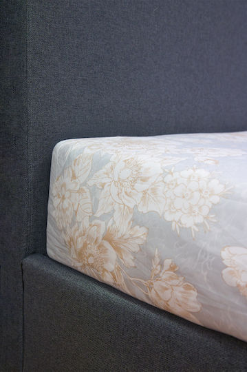 Viokarpet Diamond Super-Double Bed Sheet Set 240x270cm Pearl Sky (4 Pieces)
