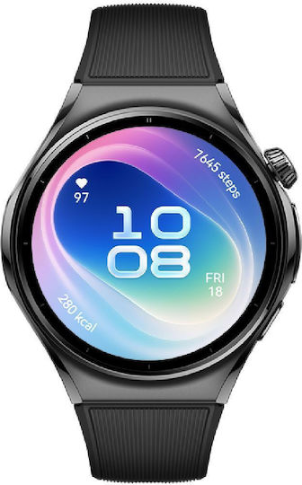 Watch 6 Stainless Steel 46mm Αδιάβροχο με Παλμογράφο (Μαύρο)