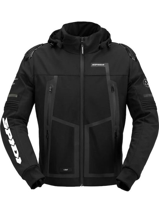 Hoodie Warrior Winter Men Riding Jacket Softshell Waterproof Black 026