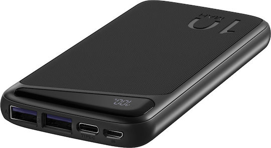 Navitel PWR10 MX Power Bank 10000 mAh 22,5 W mit USB-A- und USB-C-Anschluss Power Delivery / Quick Charge / PPS Schwarz