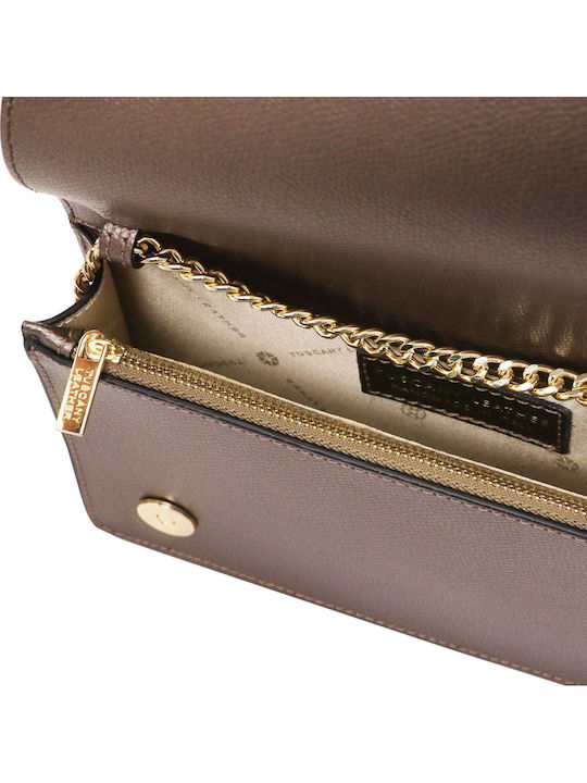 Bronze Leather Women's Clutch