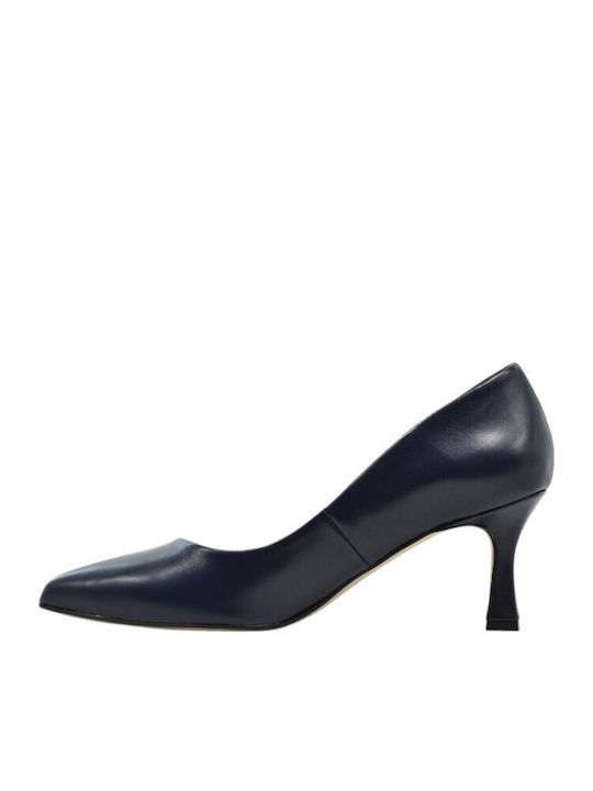 Blue Leather Heels