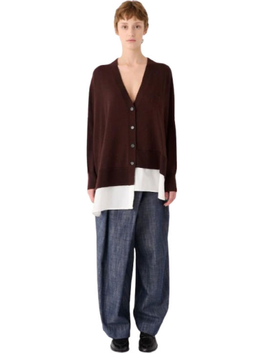 Women's Knitted Brown Cardigan
