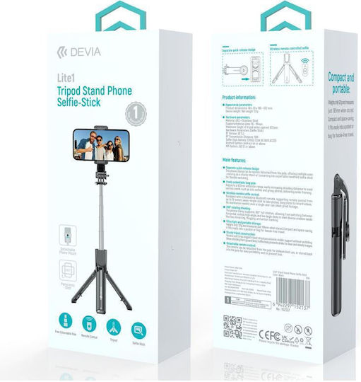 Devia Selfie Stick Bluetooth Lite 1 Tripod Black