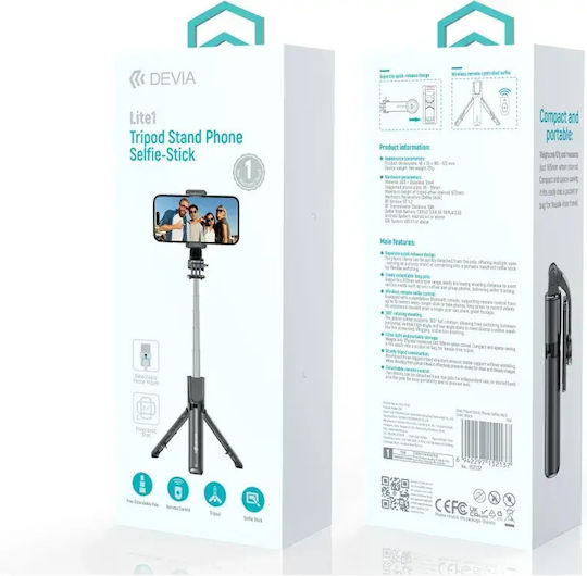 Devia Selfie Stick Bluetooth Lite 1 Tripod Black