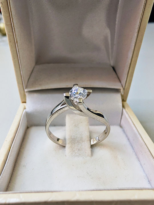 Aris Dentopoulos Jewellery Солитер от Сребро с Циркон