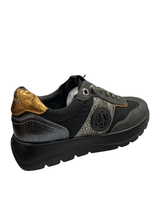 Anatomische Damen-Sneakers Schwarz