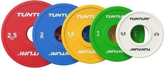 Tunturi Bumper-Hantelscheibe Olympischer Art aus Gummi 1 x 2,5 kg Ø 50 mm