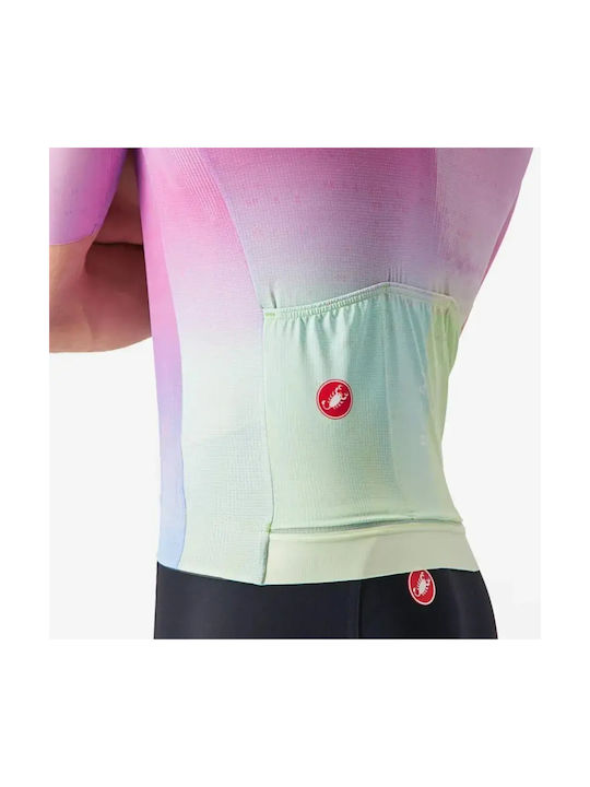Castelli Herren-Kurzarm-Fahrradtrikot Mehrfarbig
