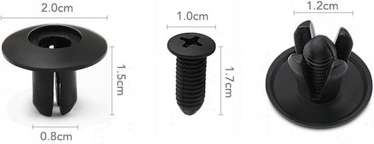 10x Clip Clamp Hyundai Kia Mazda Wheel Arch Liner 8 Mm