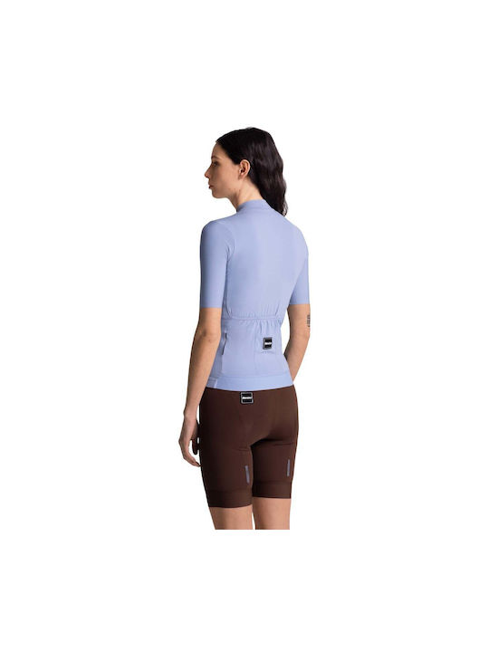 Santini Tricou de Ciclism cu Mâneci Scurte pentru Bărbați Albastru